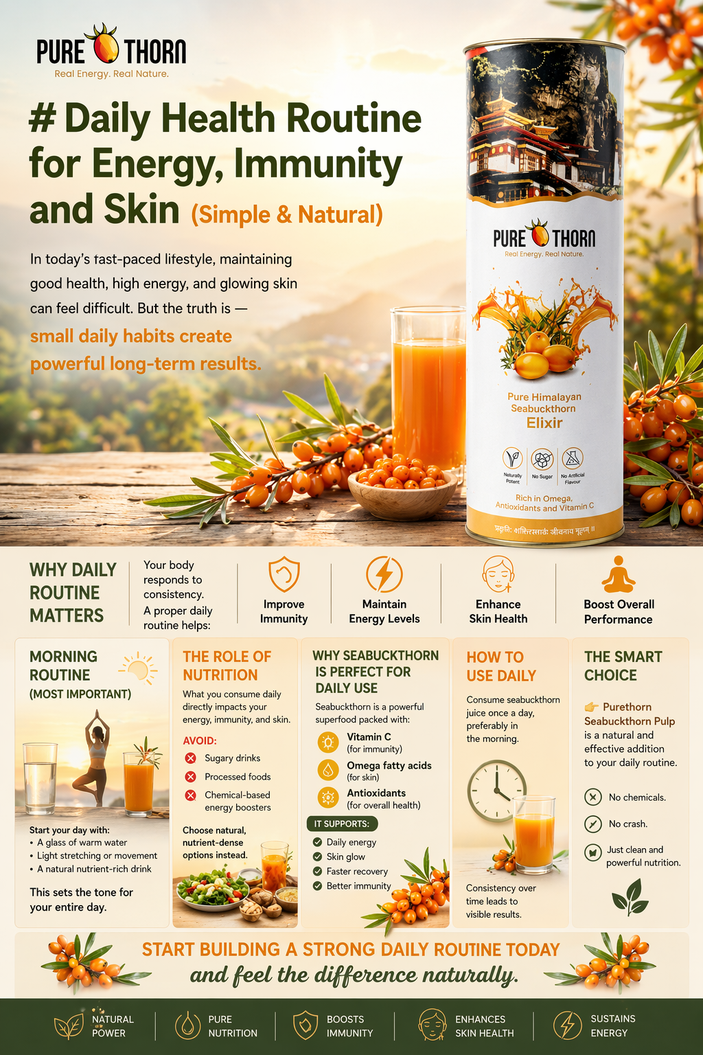 Daily Health Routine for Energy, Immunity and Skin (Simple & Natural)